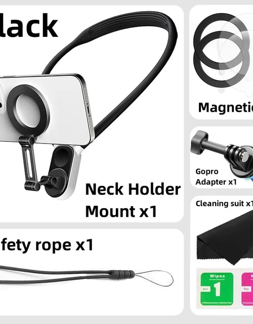 Load image into Gallery viewer, Magnetic Neck Holder Mount Necklace POV for Mobile Phones Smartphones Iphone 11 12 13 14 15 Android Sumsung Accessory
