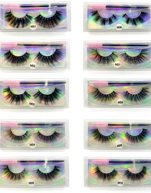 Load image into Gallery viewer, Mink Eyelashes Set Natural Fluffy Dramatic Wispy Make up Mink Lashes Wholesale Faux Cils Lash Packaging False Lashes Packs
