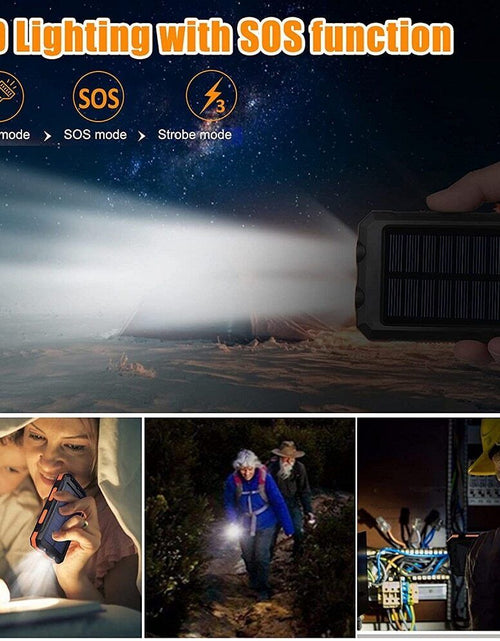 Load image into Gallery viewer, 20,000 Mah Portable External Solar Power Bank for Phone Tablet Dual USB Port
