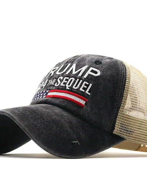 Load image into Gallery viewer, Hot Trump 2024 American Presidential Hat Make America Great Again Hat Donald Trump Republican Hat Cap MAGA Embroidered Mesh Cap
