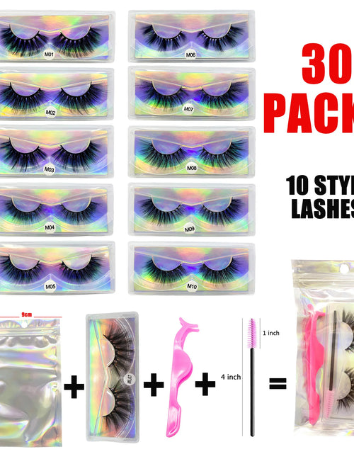 Load image into Gallery viewer, Mink Eyelashes Set Natural Fluffy Dramatic Wispy Make up Mink Lashes Wholesale Faux Cils Lash Packaging False Lashes Packs
