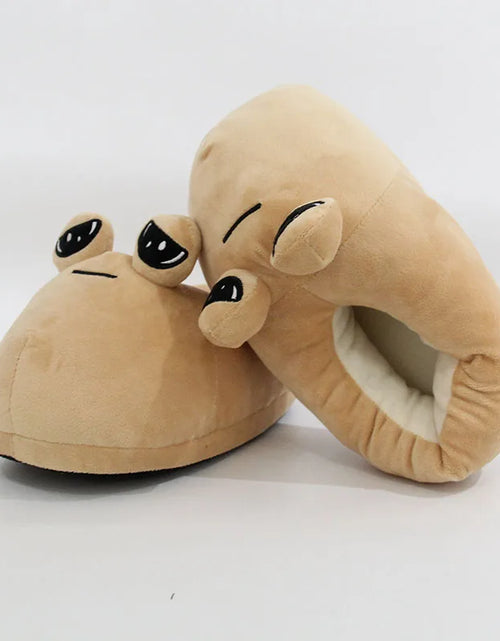 Load image into Gallery viewer, The Maw Pou Cotton Slipper Anime Plush Slippers Kawaii Cartoon Soft Stuffed Fluffy Thick Non-Slip Shoes Alien Pou Doll Home Indo
