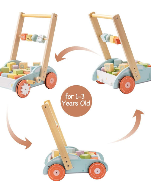 Load image into Gallery viewer, ROBUD Wooden Baby Walker Push with ABC 123 Traffic Sign Gifts for Todders 3 Year
