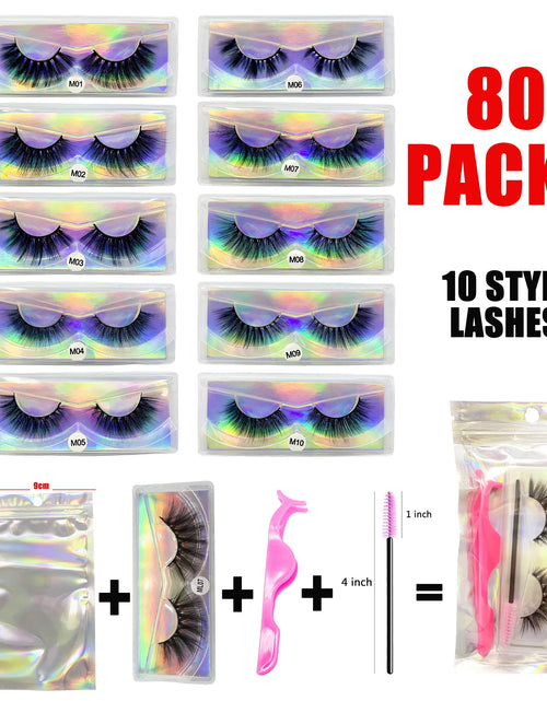 Load image into Gallery viewer, Mink Eyelashes Set Natural Fluffy Dramatic Wispy Make up Mink Lashes Wholesale Faux Cils Lash Packaging False Lashes Packs
