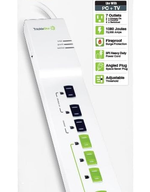 Load image into Gallery viewer, 7 Outlet Advanced Powerstrip, 1080 Joules, 3Ft Cord
