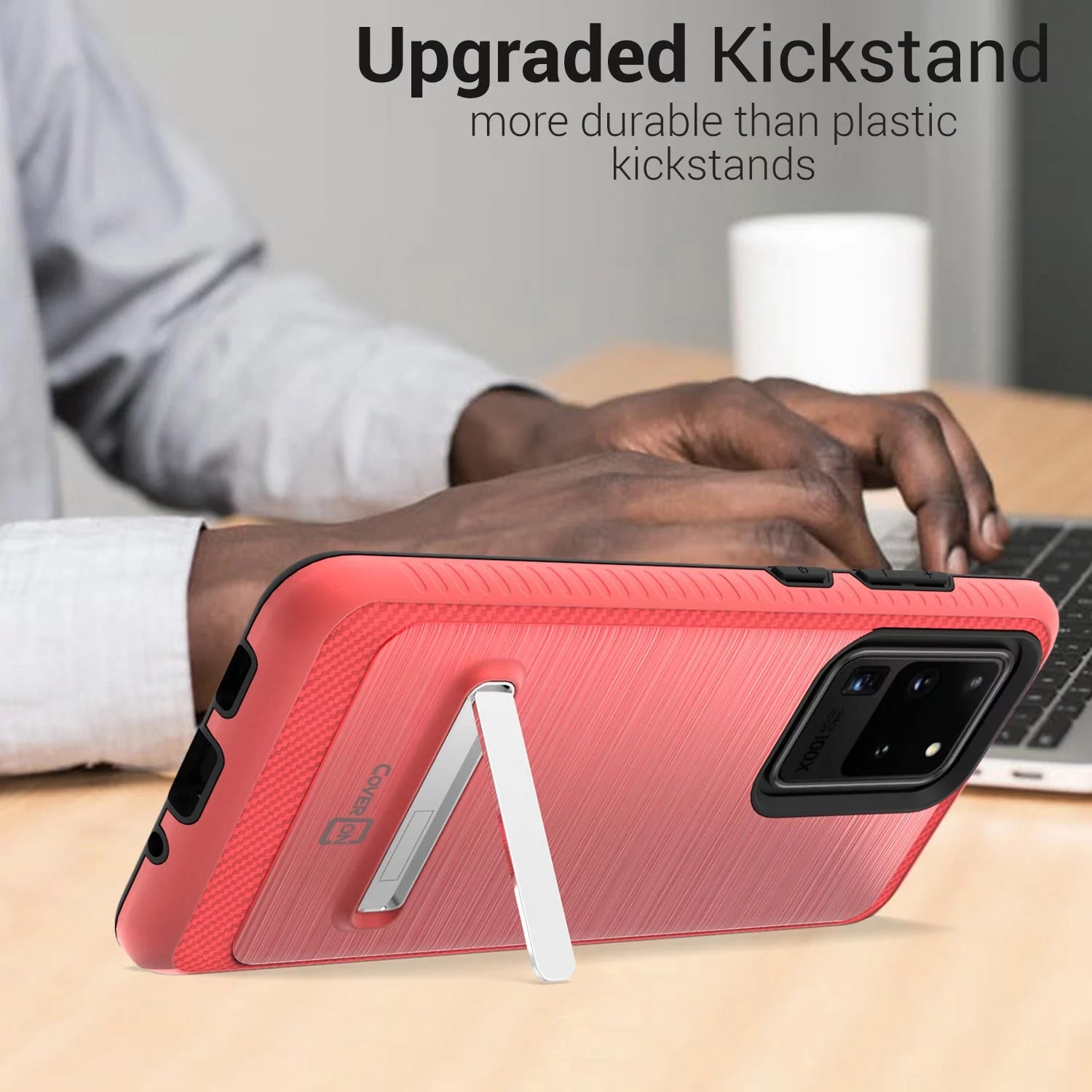 Samsung Galaxy S20 Ultra Case with Magnetic Metal Kickstand Protective Hybrid Phone Cover - Sleekstand Series