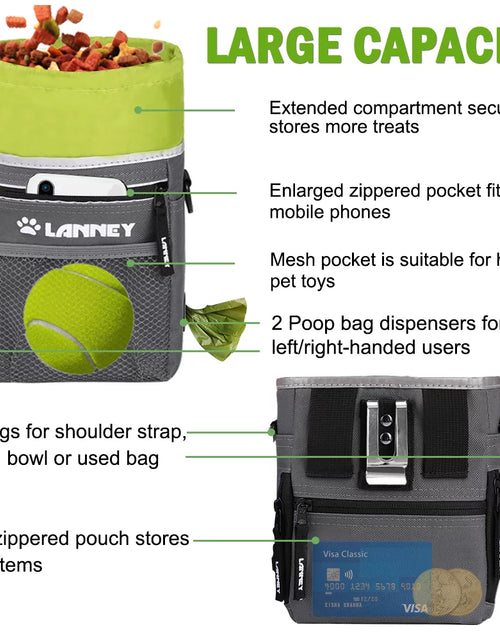 Load image into Gallery viewer, Dog Treat Pouch with Waist Belt, Pet Training Bag for Small Large Dogs Walking
