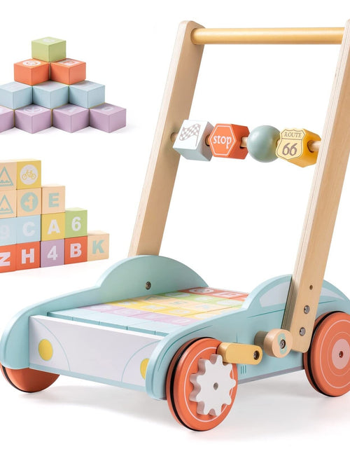 Load image into Gallery viewer, ROBUD Wooden Baby Walker Push with ABC 123 Traffic Sign Gifts for Todders 3 Year
