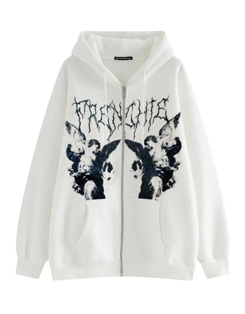 Load image into Gallery viewer, Angel Print Hooded Jacket
