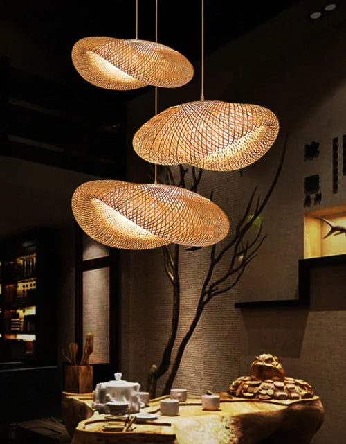 Load image into Gallery viewer, Handmade Bamboo Pendant Lights
