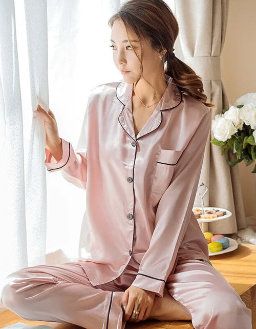 Load image into Gallery viewer, Women Silk Satin Pajamas
