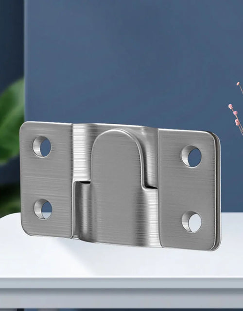 Load image into Gallery viewer, 1 Set Stainless Steel Interlock Hanging Buckle Flush Mount Bracket Furniture Connector Wall Picture Frame Hanger Display Hooks
