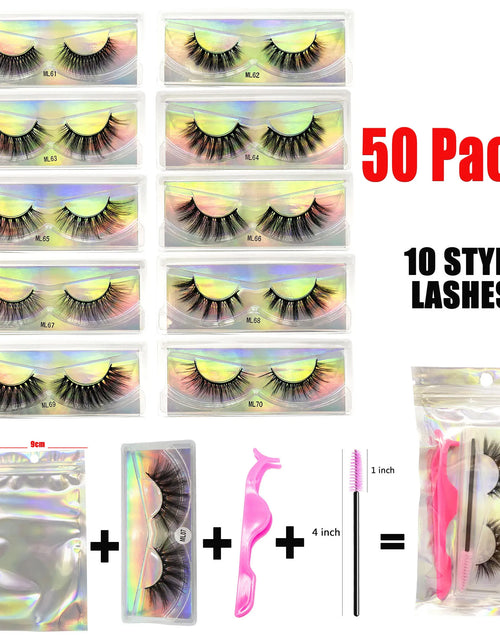 Load image into Gallery viewer, Mink Eyelashes Set Natural Fluffy Dramatic Wispy Make up Mink Lashes Wholesale Faux Cils Lash Packaging False Lashes Packs
