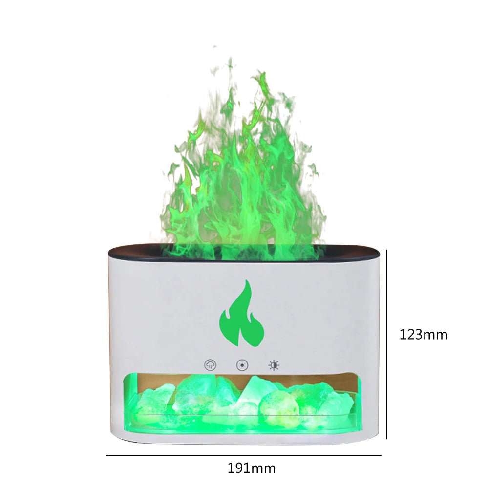 200ML Flame Aroma Diffuser Air Humidifier Home Electric Ultrasonic Cool Mist Maker Fogger LED Essential Oil Diffuser Flame Lamp