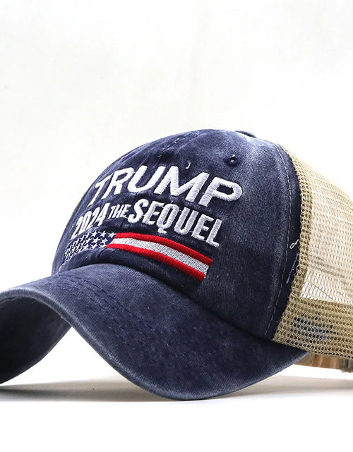 Load image into Gallery viewer, Hot Trump 2024 American Presidential Hat Make America Great Again Hat Donald Trump Republican Hat Cap MAGA Embroidered Mesh Cap
