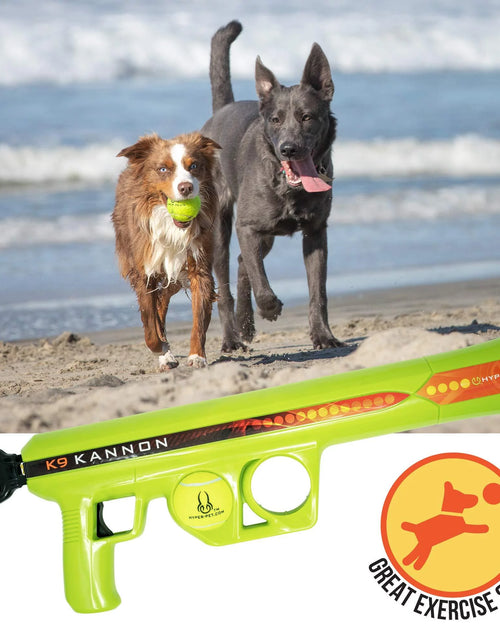 Load image into Gallery viewer, K9 Kannon Dog Tennis Ball Launcher Interactive Dog Toy with 1 Dog Ball, Green
