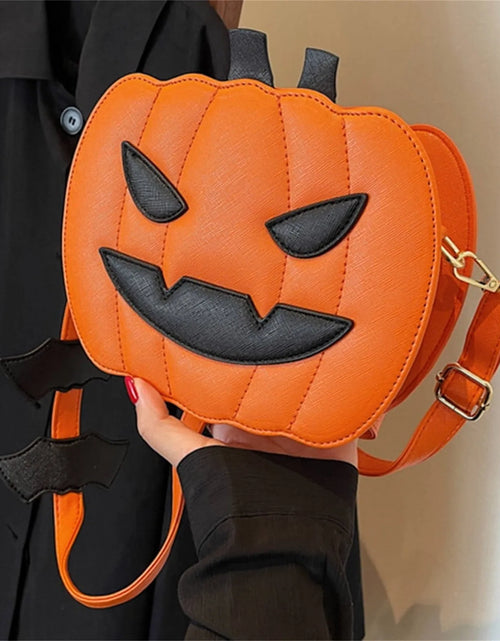 Load image into Gallery viewer, Enchanting Halloween Pumpkin Bag Devilish Style with Ghost Skull Accent Fashion Purse for Women &amp; Girls
