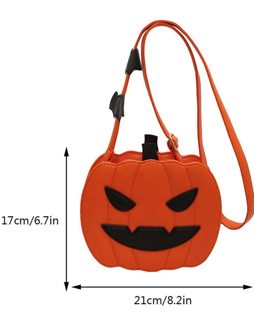 Load image into Gallery viewer, Enchanting Halloween Pumpkin Bag Devilish Style with Ghost Skull Accent Fashion Purse for Women &amp; Girls
