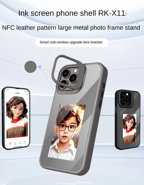 Load image into Gallery viewer, Luxurious Upgraded NFC DIY Photo Ink Phone Case for 13 Case 15 16 Pro Max Bluetooth Screen Protector Protection Bracket
