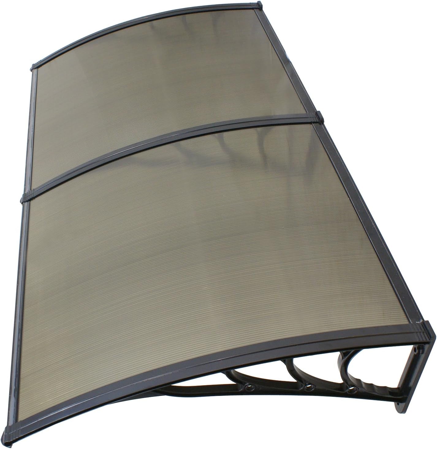 40"X 80" Window Door Entry Awning Polycarbonate Cover Front Door Window Shade Outdoor Patio Canopy Sun Shetter(Brown)