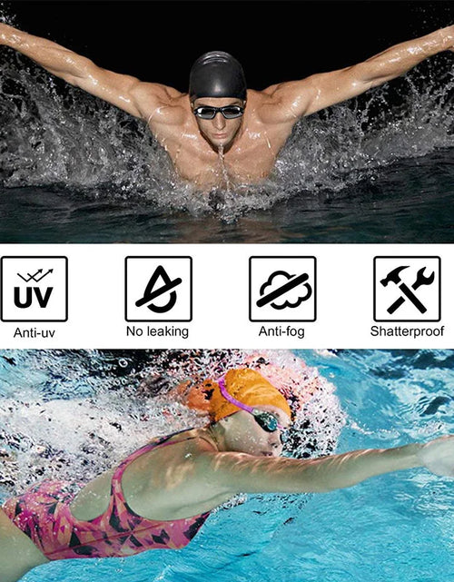 Load image into Gallery viewer, Swimming Goggles for Men Women Anti-Fog Uv Prescription Waterproof Silicone Adjust Swim Pool Eyewear Adults Kids Diving Glasses
