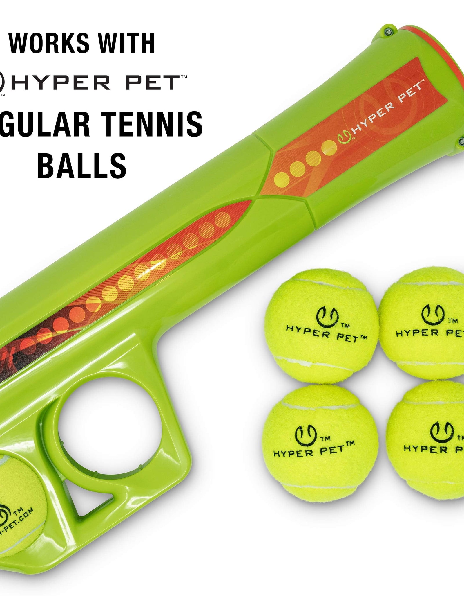 K9 Kannon Dog Tennis Ball Launcher Interactive Dog Toy with 1 Dog Ball, Green