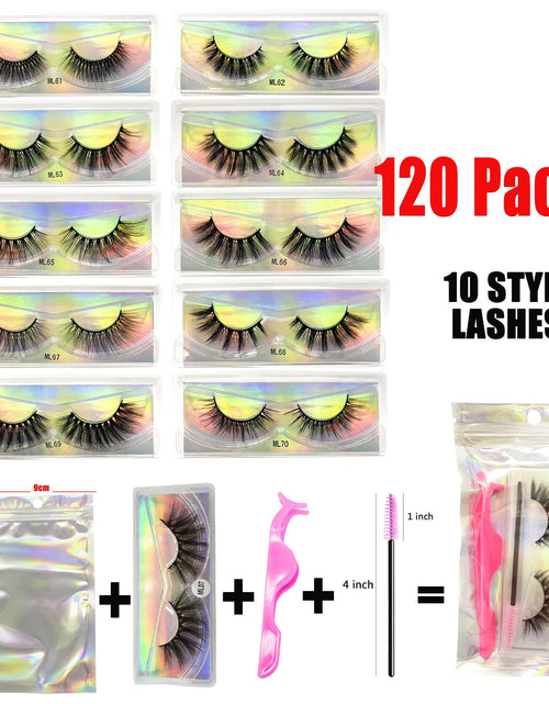 Load image into Gallery viewer, Mink Eyelashes Set Natural Fluffy Dramatic Wispy Make up Mink Lashes Wholesale Faux Cils Lash Packaging False Lashes Packs
