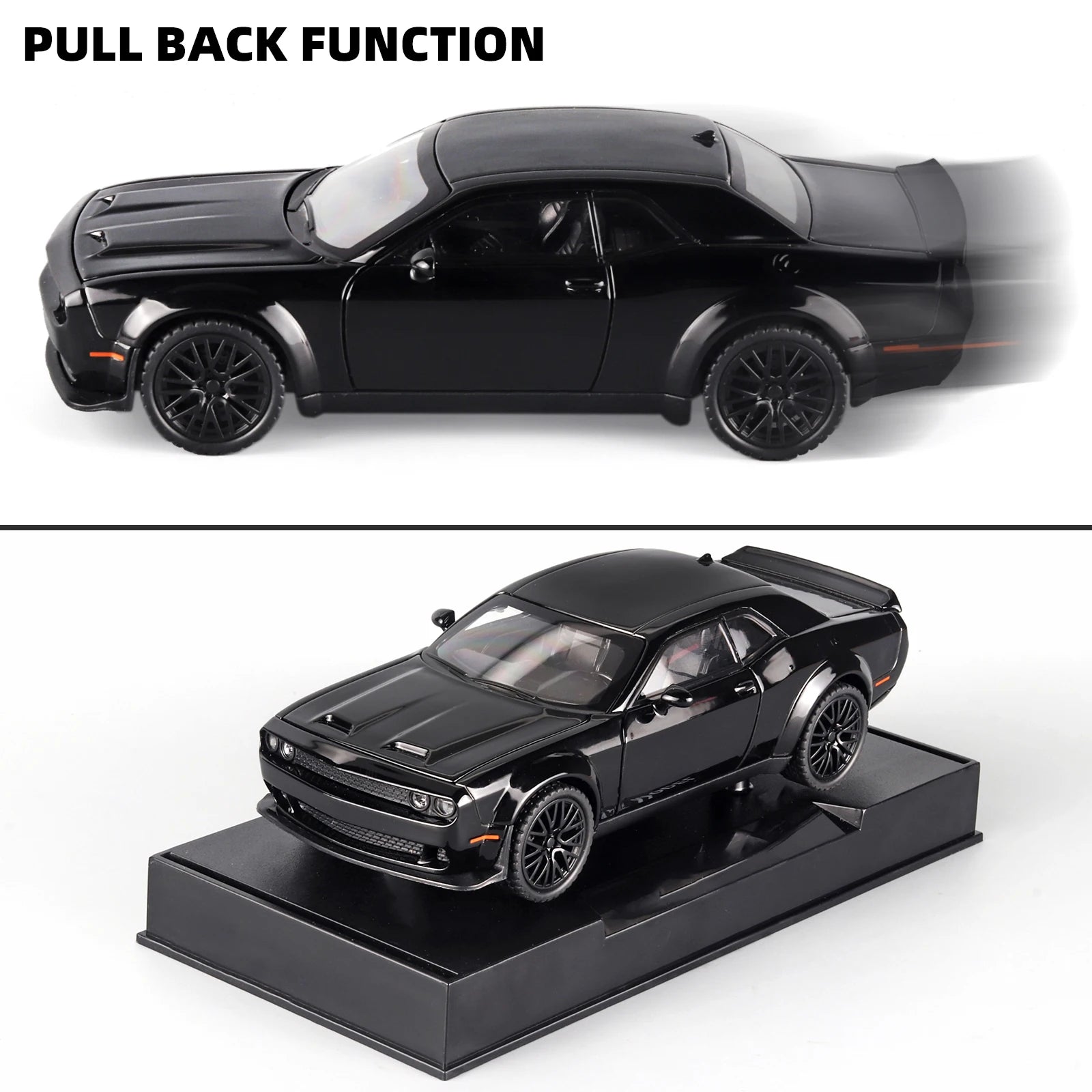 1/32 Hellcat Redeye Alloy Diecast Muscle Car Model Sound & Light Children'S Toy Collectibles Birthday Gifts Original Box Present