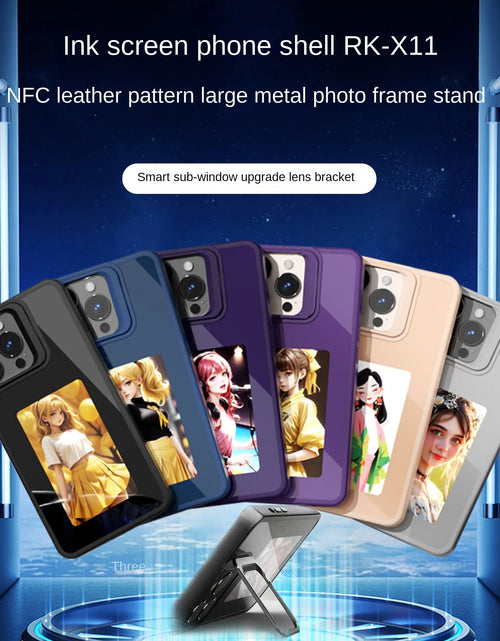 Load image into Gallery viewer, Luxurious Upgraded NFC DIY Photo Ink Phone Case for 13 Case 15 16 Pro Max Bluetooth Screen Protector Protection Bracket
