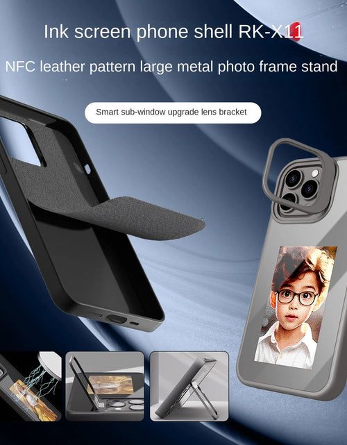 Load image into Gallery viewer, Luxurious Upgraded NFC DIY Photo Ink Phone Case for 13 Case 15 16 Pro Max Bluetooth Screen Protector Protection Bracket
