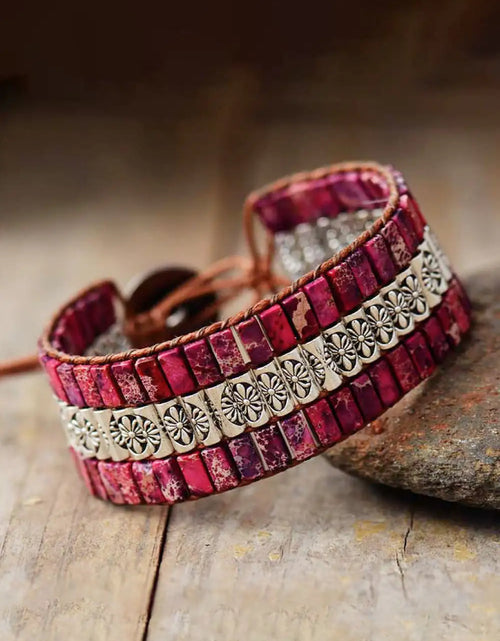 Load image into Gallery viewer, Handmade Triple Layer Natural Stone Bracelet
