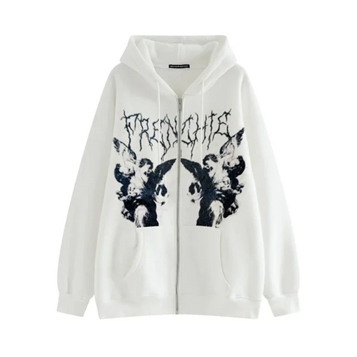 Load image into Gallery viewer, Angel Print Hooded Jacket
